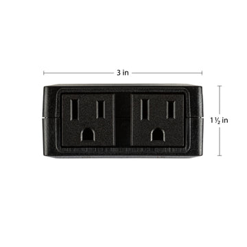 Outdoor Smart Dual Plug - WiFi Remote App Control for Outdoor Lights & Holiday Decor; Compatible with Alexa and Google Home Assistant - JONATHAN Y